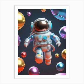 Astronaut In Space 2 Art Print