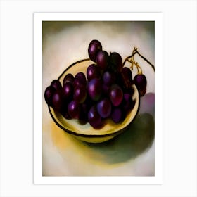 Georgia O'Keeffe - Grapes on a White Dish - Dark Rim, 1920.A Art Print