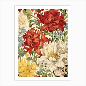 Floral Wallpaper 119 Art Print