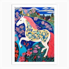 Maximalist Animal Painting Horse 3 Art Print