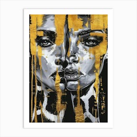 Gold And Black 125 Art Print