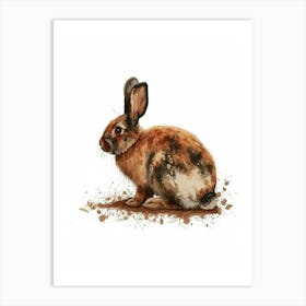 Polish Rex Rabbit Nursery Illustration 2 Art Print