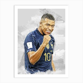 Kylian Mbappe France 3 Art Print