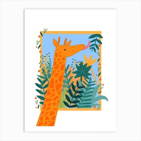 Giraffe In The Jungle Art Print