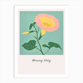 Morning Glory 2 Square Flower Illustration Poster Art Print