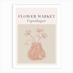 Beige Flower Market Art Print