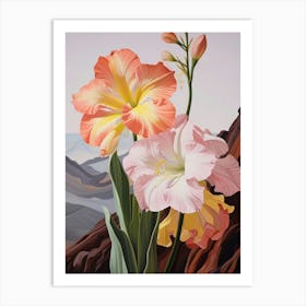 Amaryllis 1 Flower Painting Art Print