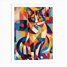 Geometric Cat 1 Art Print