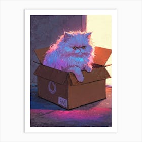 Cat In A Box 9 Art Print