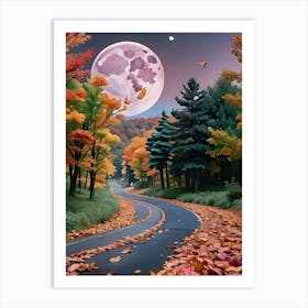 Autumn Road Art Print