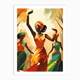 African Dancers Art Print