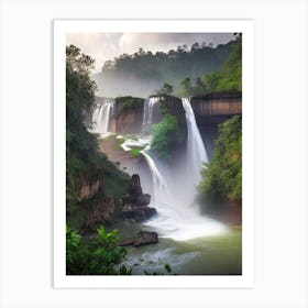 Anisakan Falls, Myanmar Realistic Photograph (3) Art Print