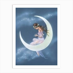 Moon Girl Art Print