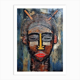 Tribal Treasures: Artistic Echoes from African Masks Art Print