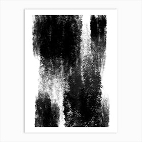 Abstract Black Waterfall Two Art Print