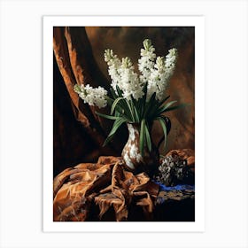 Baroque Floral Still Life Hyacinth 4 Art Print