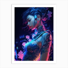 Cyberpunk Girl 2 Art Print