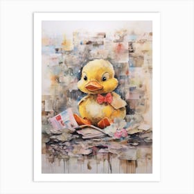 Duckling In A Bow Tie Art Print