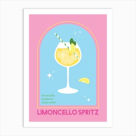 Limoncello Spritz Cocktail Art Print