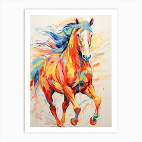 A Horse Painting In The Style Of Broken Color 2 Art Print