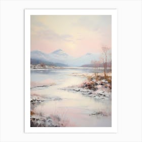Dreamy Winter Painting Lake District United Kingdom 4 Art Print