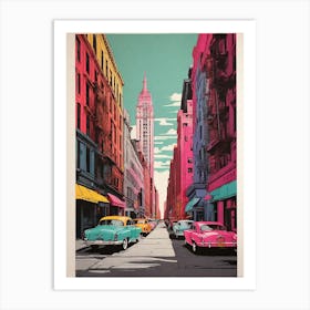 Tribeca New York Colourful Silkscreen Illustration Po 0 Art Print