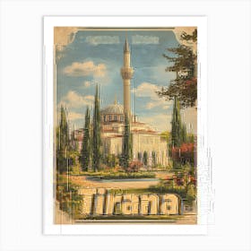 Aihrgdesign A Classic 1960s Travel Poster For Tirana 6 Art Print