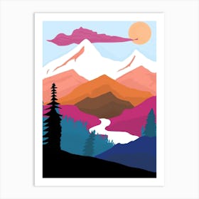 Mountain Landscape 1 Art Print