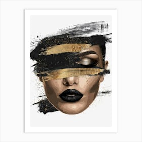 Black And Gold Painting 6 Art Print