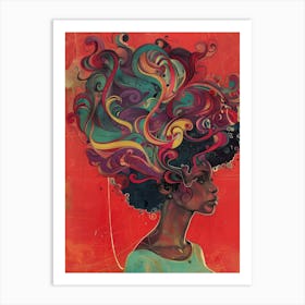 Afro Hair Art Print