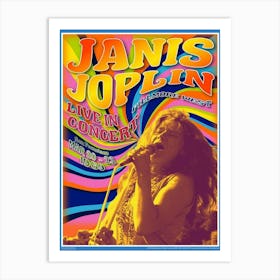 Live Concert Janis Joplin 1967 Poster Art Print