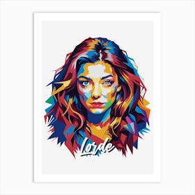 Lorde 02 Portrait Music Icon Style WPAP Pop Art Art Print