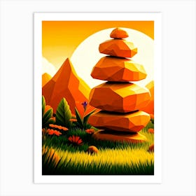 Sandstone Stacks Art Print