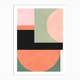 Geometry and boho colors 3 Art Print