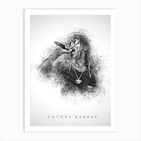 Future Rapper Rapper Sketch Art Print