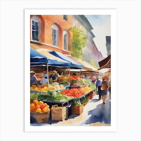 Nyc Farmers Market Art Print