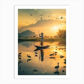 Sunrise In Vietnam Art Print