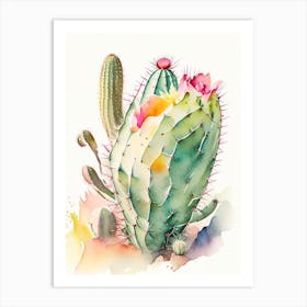 Devil S Tongue Cactus Storybook Watercolours Art Print