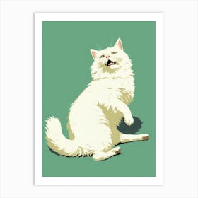 White Cat 3 Art Print