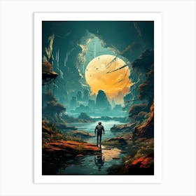 Man In A Cave 1 Art Print