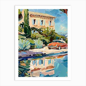 Car By The Pool Art Print