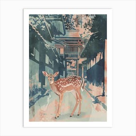 Nara Japan 1 Retro Illustration Art Print