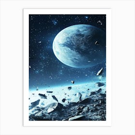 Space Landscape Art Print