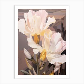 Freesia 3 Flower Painting Art Print