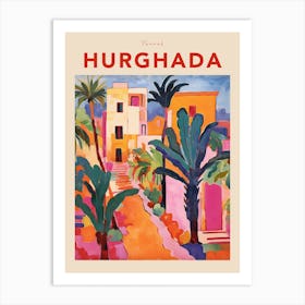 Hurghada Egypt 2 Fauvist Travel Poster Art Print