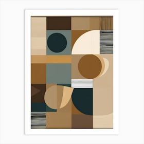 Midcentury Inspired Quilting Art, 1445 Art Print