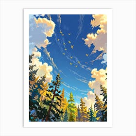 Sky And Trees Art Print