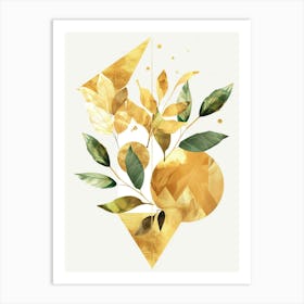 Gold Leaves 7 Art Print