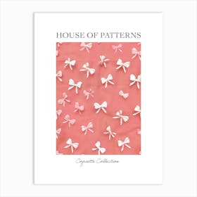 Pastel Pink Bows 4 Pattern Poster Art Print