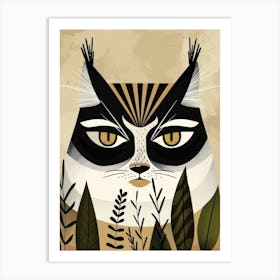 Cat In The Forest 4 Art Print